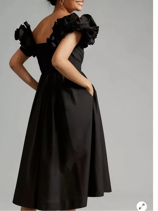 Maeve The Corina Ruffled Off-Shoulder Midi Dress - Picture 5 of 8